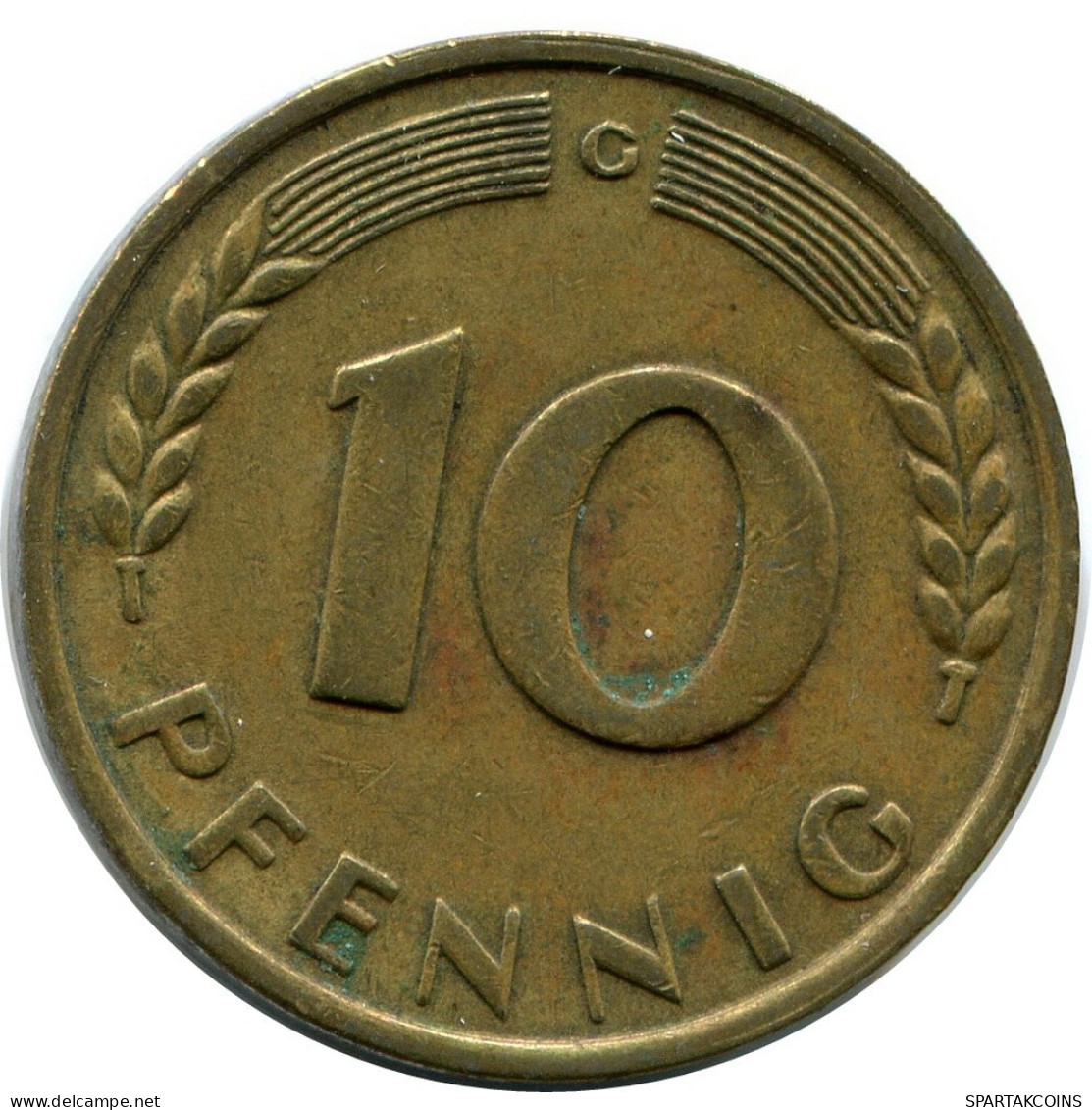 10 PFENNIG 1949 G WEST & UNIFIED GERMANY Coin #DB966.U.A - 10 Pfennig