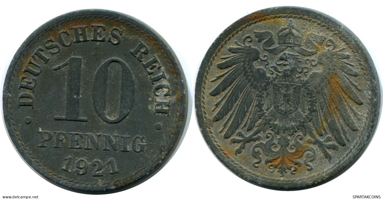 10 PFENNIG 1921 ALEMANIA Moneda GERMANY #DA772.E.A - 10 Renten- & 10 Reichspfennig