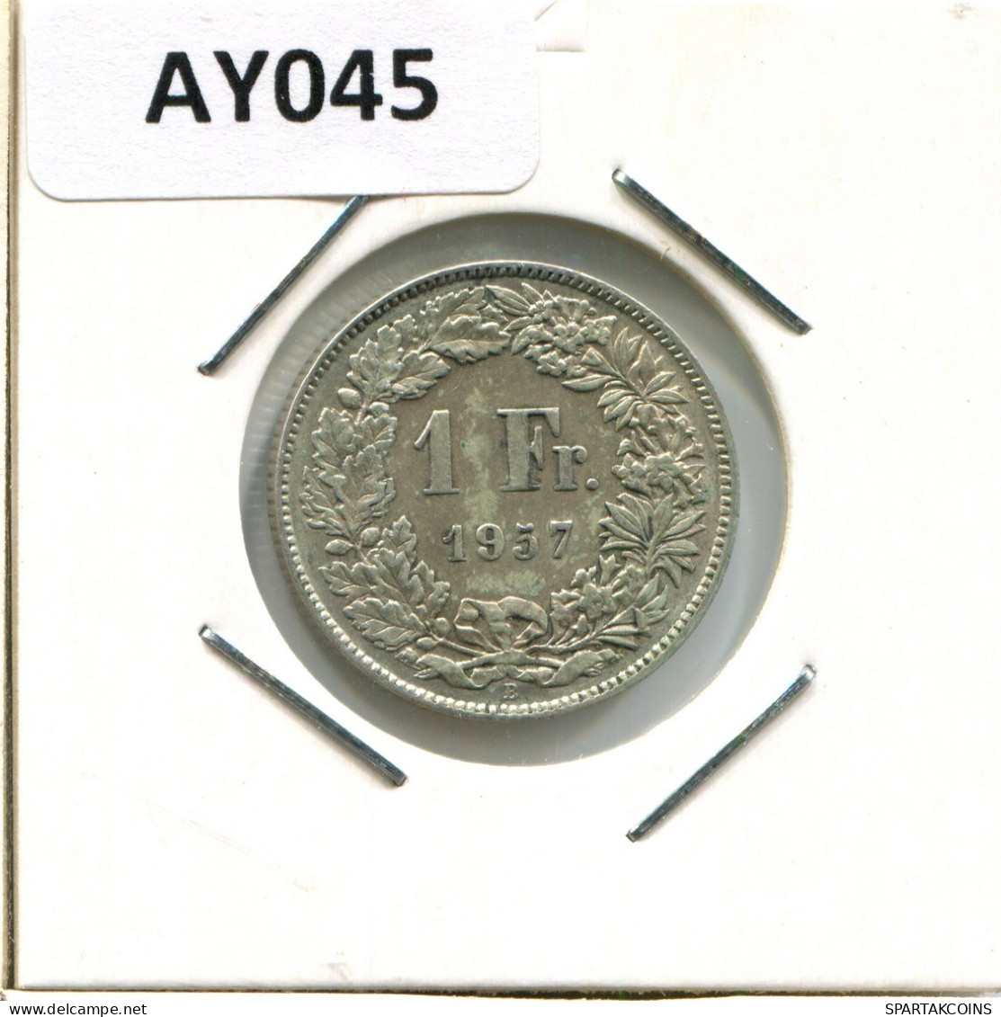 1 FRANC 1957 B SUISSE SWITZERLAND Pièce ARGENT #AY045.3.F.A - Other & Unclassified