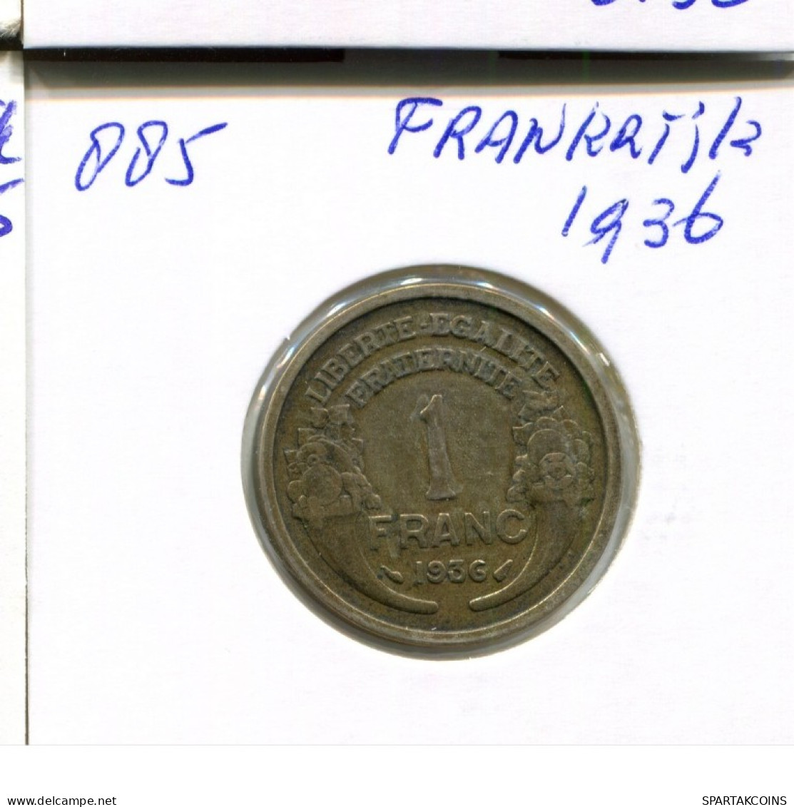 1 FRANC 1936 FRANCIA FRANCE Moneda #AN270.E.A - 1 Franc