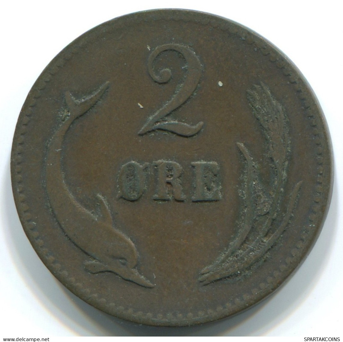 2 ORE 1874 DINAMARCA DENMARK Moneda #WW1009.E.A - Dinamarca