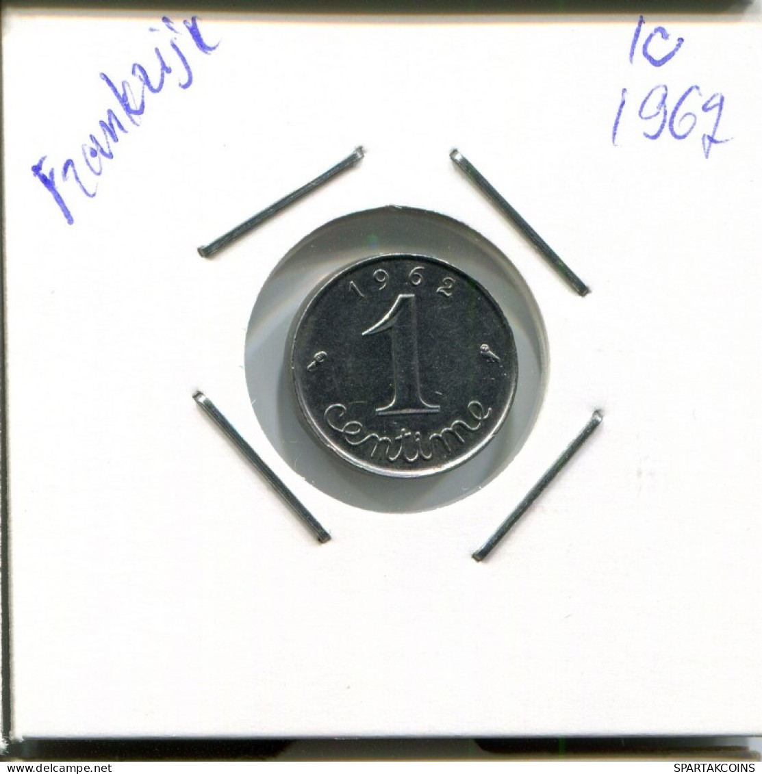 1 CENTIME 1962 FRANCIA FRANCE Moneda #AN867.E.A - 1 Centime