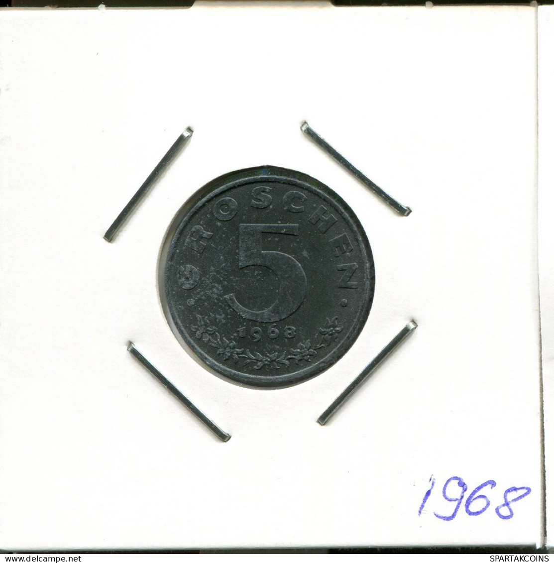 5 GROSCHEN 1968 AUSTRIA Moneda #AR766.E.A - Oesterreich