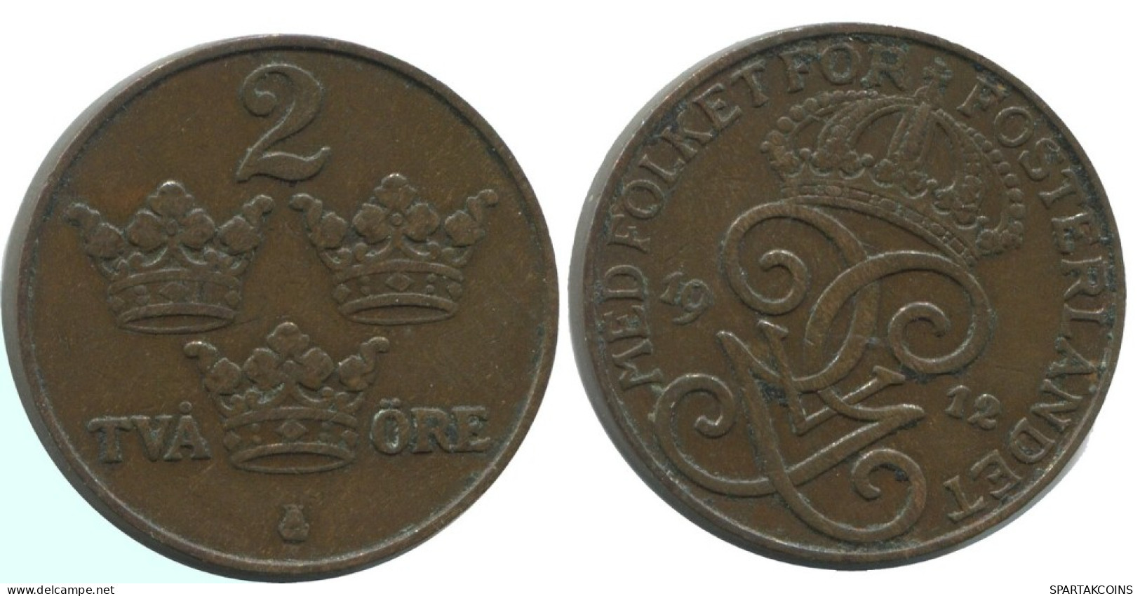 2 ORE 1912 SUECIA SWEDEN Moneda #AC834.2.E.A - Schweden