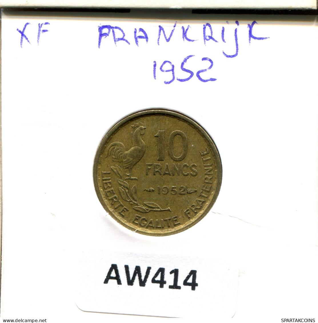 10 FRANCS 1952 FRANCE Pièce #AW414.F.A - 10 Francs
