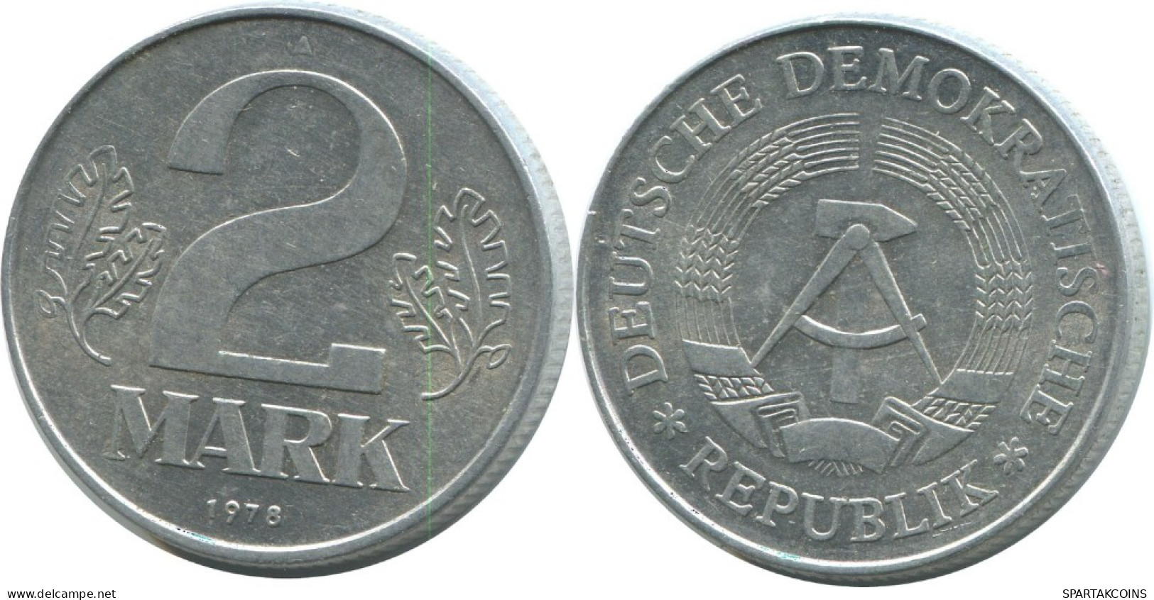 2 MARK 1978 A DDR EAST GERMANY Coin #AE124.U.A - 2 Marchi