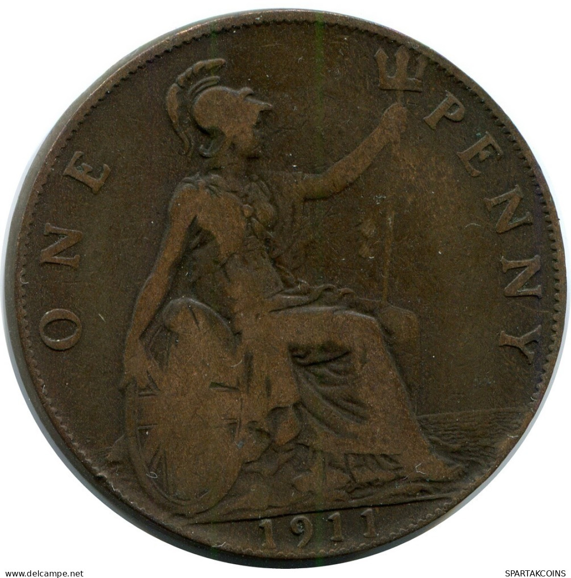 PENNY 1911 UK GROßBRITANNIEN GREAT BRITAIN Münze #AZ701.D.A - D. 1 Penny