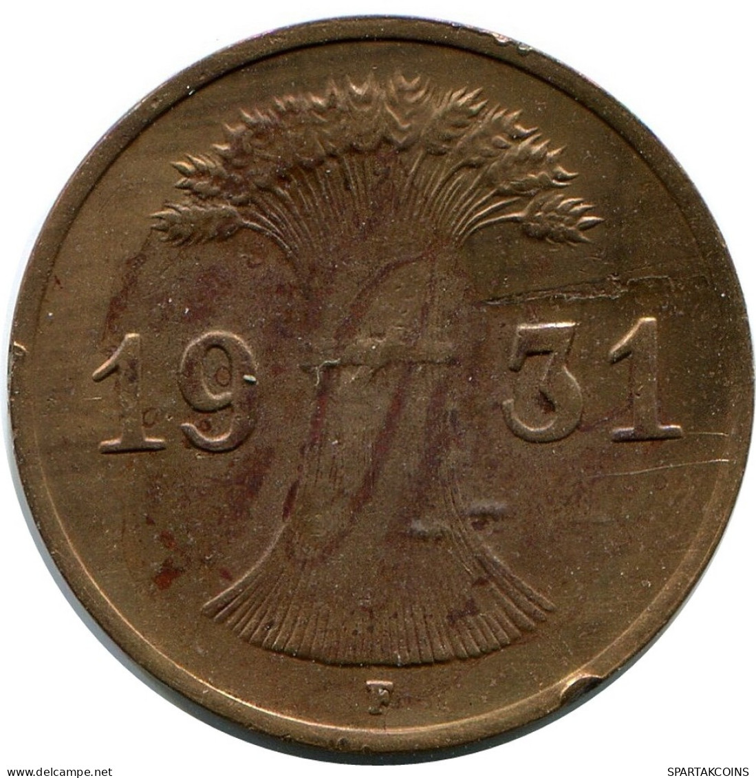 1 REICHSPFENNIG 1931 F ALLEMAGNE Pièce GERMANY #DB791.F.A - 1 Renten- & 1 Reichspfennig