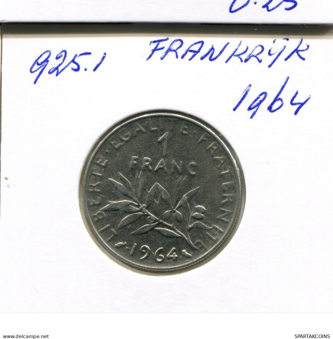 1 FRANC 1964 FRANCIA FRANCE Moneda #AN306.E.A - 1 Franc