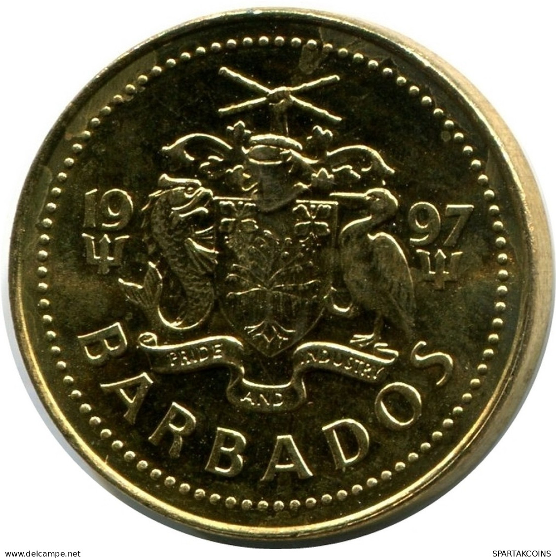 5 CENTS 1997 BARBADOS Coin UNC #M10327.U.A - Barbados