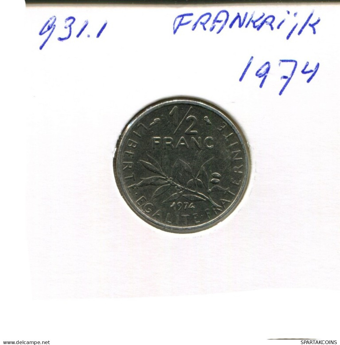 1/2 FRANC 1974 FRANCE Pièce Française #AN241.F.A - 1/2 Franc