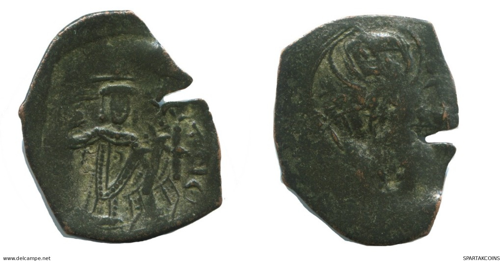 ISAAC II ANGELOS ASPRON TRACHY BILLON BYZANTIN Pièce 1.9g/26mm #AB461.9.F.A - Bizantinas