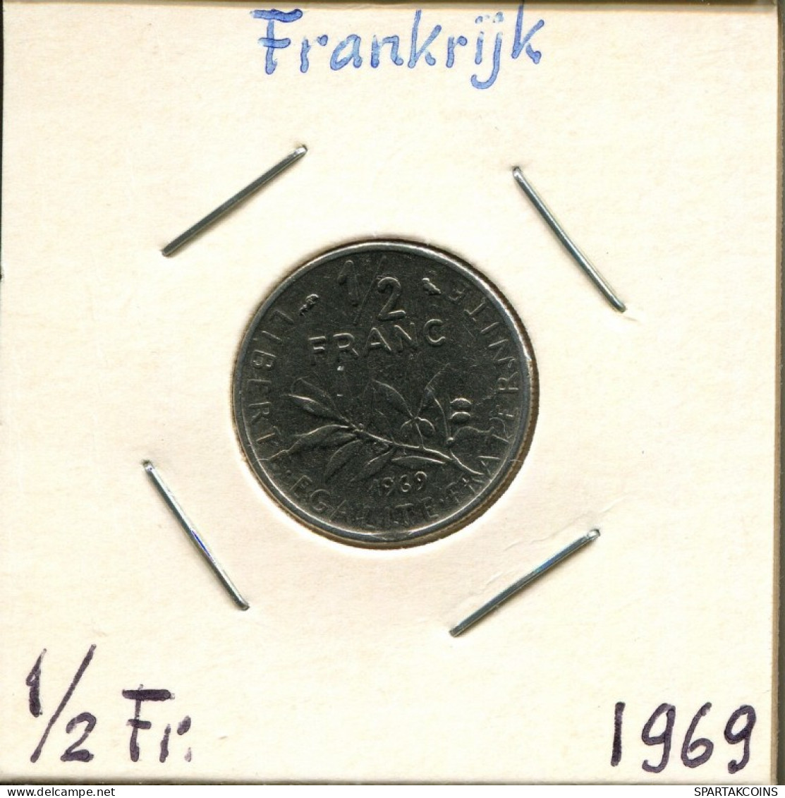 1/2 FRANC 1969 FRANCE Coin French Coin #AM241.U.A - 1/2 Franc