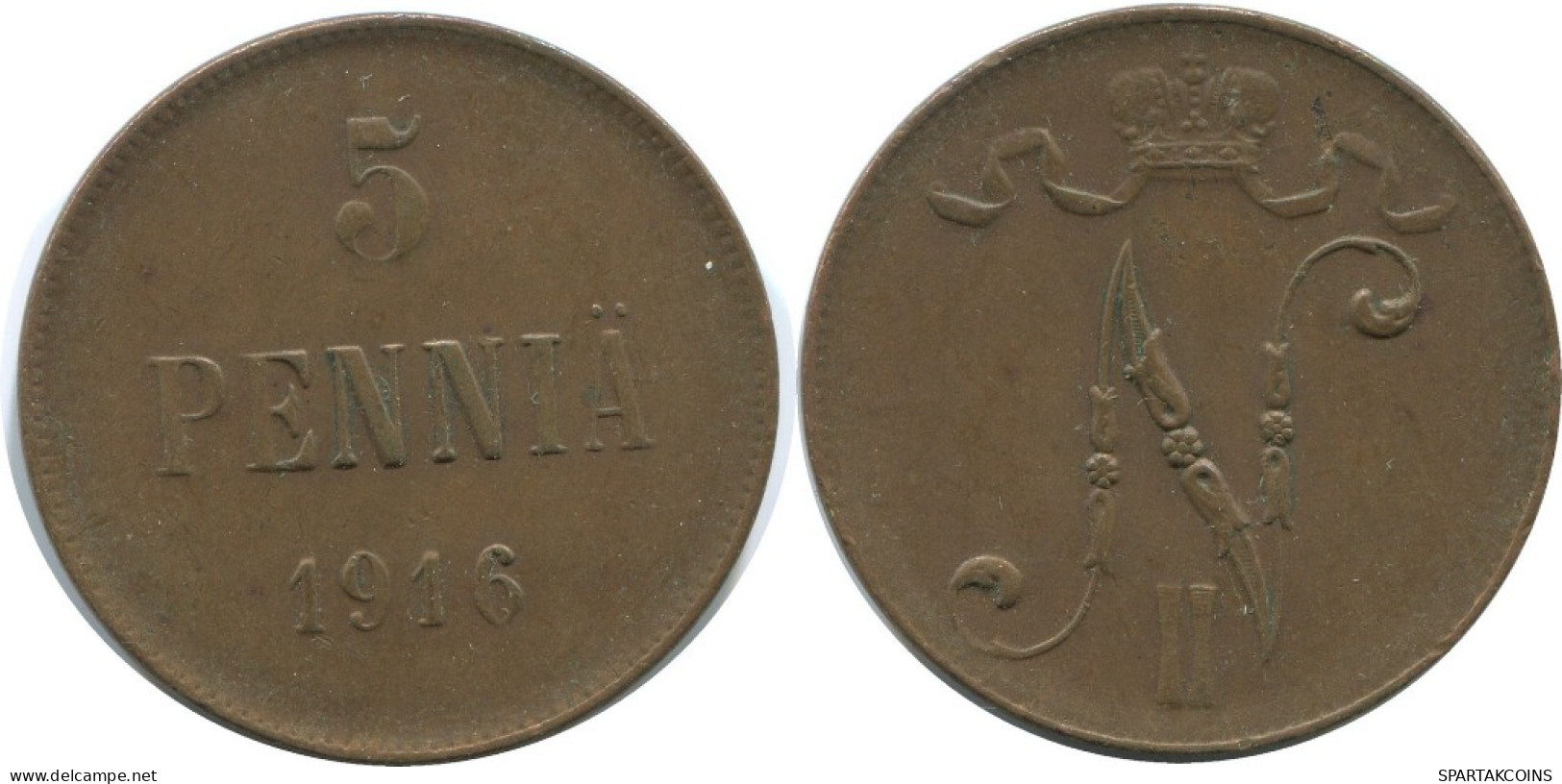 5 PENNIA 1916 FINNLAND FINLAND Münze RUSSLAND RUSSIA EMPIRE #AB239.5.D.A - Finland