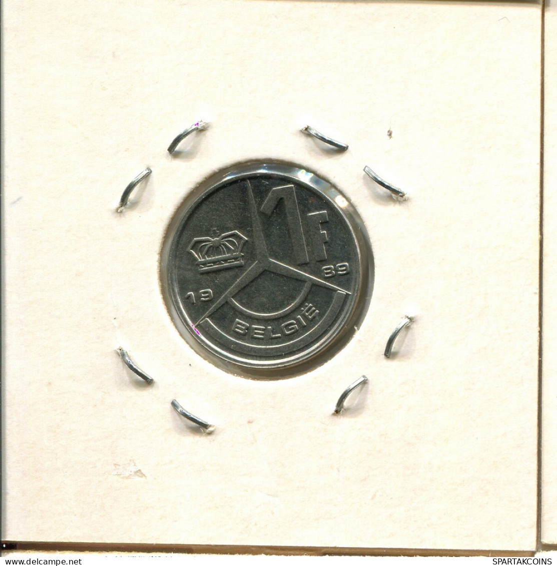 1 FRANC 1989 DUTCH Text BELGIUM Coin #BA547.U.A - 1 Franc