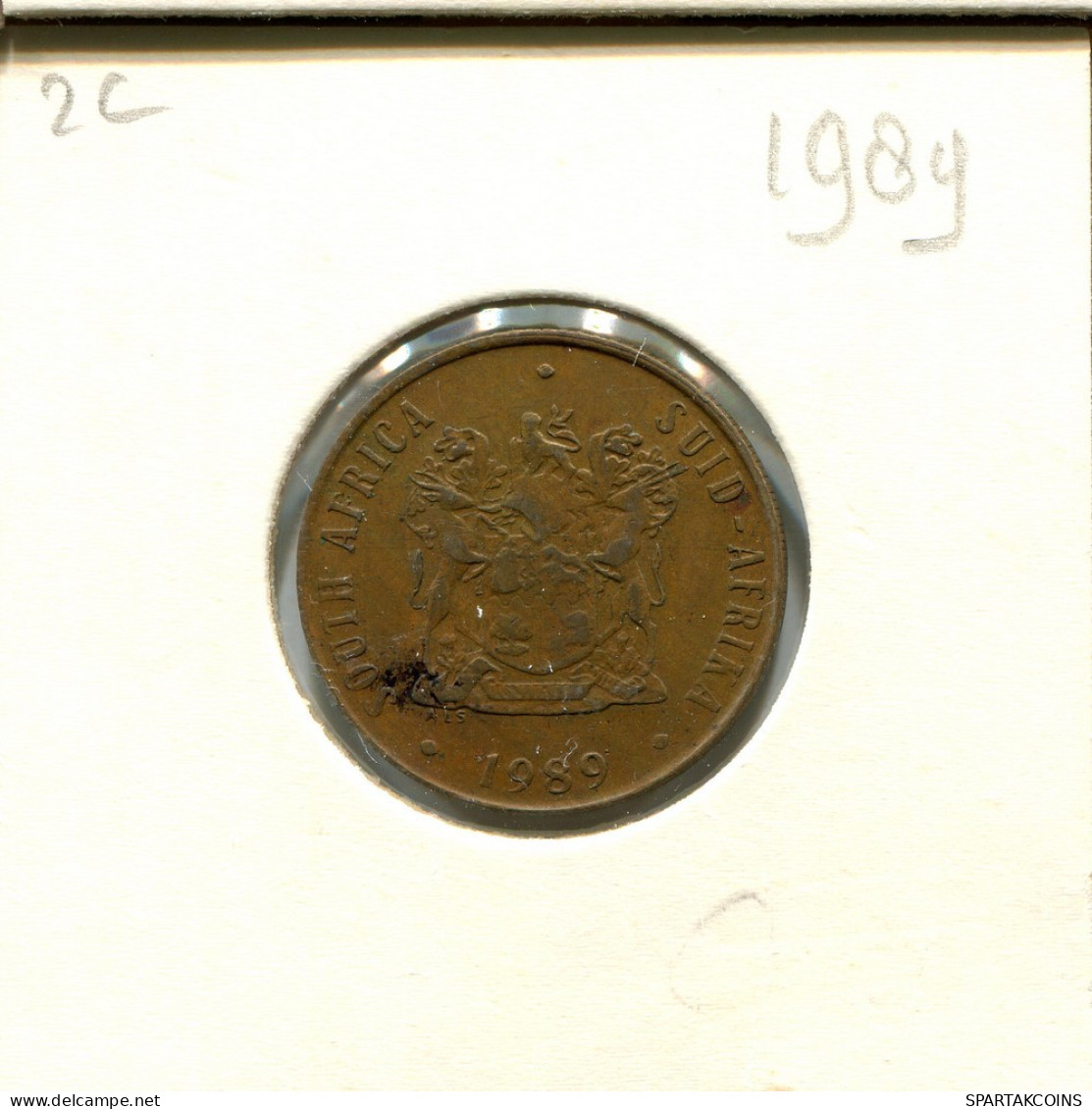 2 CENTS 1989 SUDAFRICA SOUTH AFRICA Moneda #AT099.E.A - Südafrika
