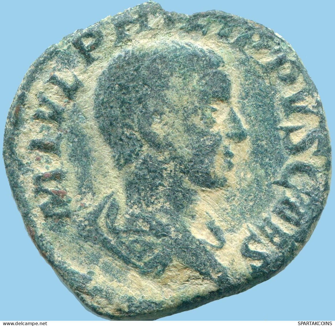 PHILIP II CAESAR AE DUPONDIUS PHILIP II STANDING LEFT 13.4g/27mm #ANC13556.79.D.A - L'Anarchie Militaire (235 à 284)
