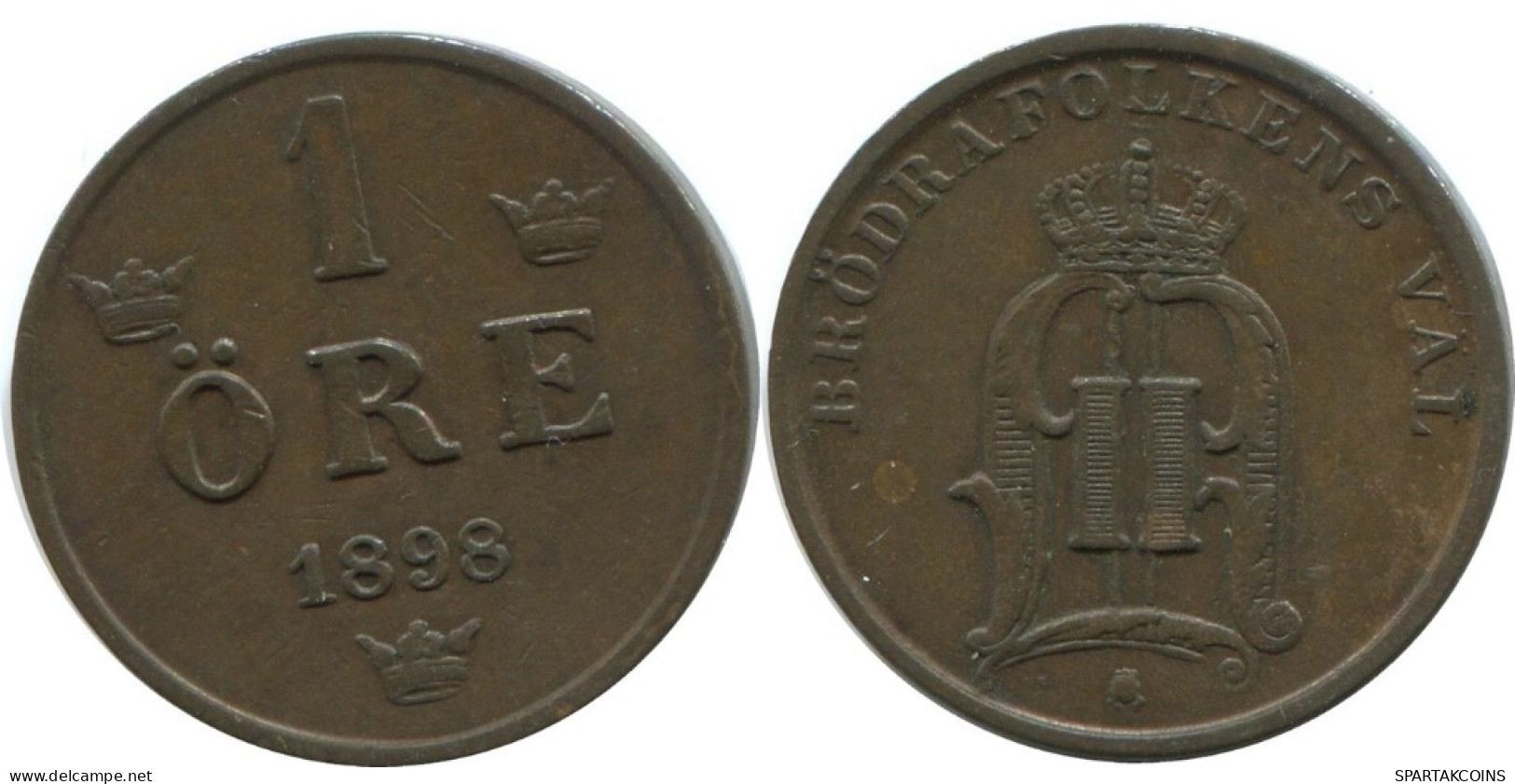 1 ORE 1898 SCHWEDEN SWEDEN Münze #AD338.2.D.A - Schweden
