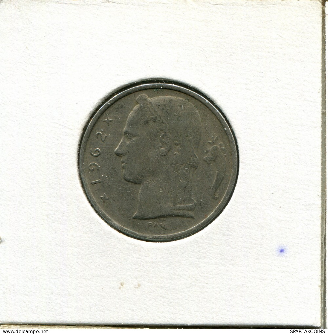 5 FRANCS 1962 DUTCH Text BELGIUM Coin #AU058.U.A - 5 Frank