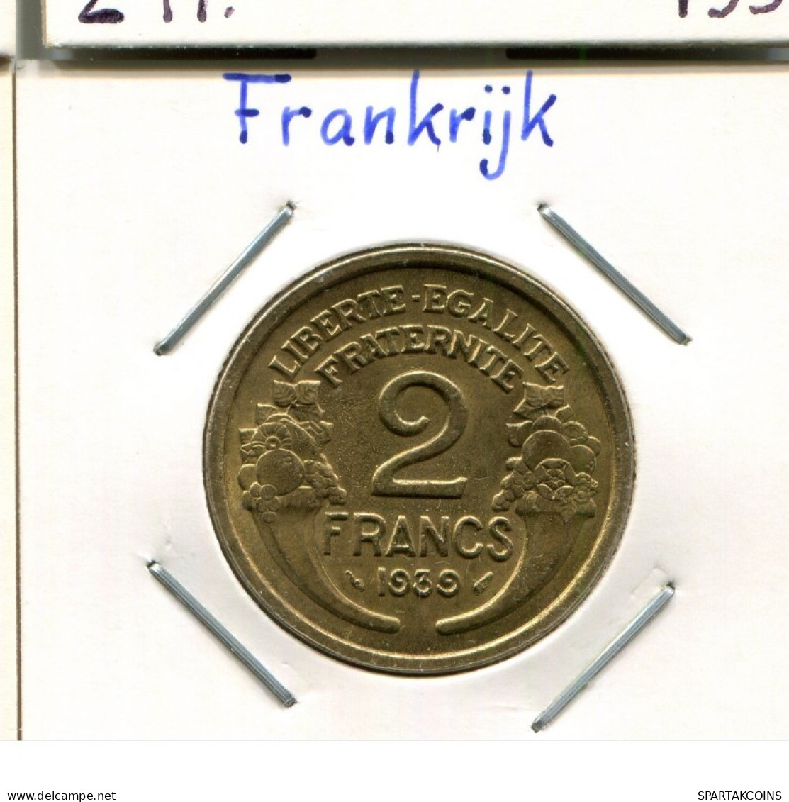 2 FRANCS 1939 FRANCIA FRANCE Moneda #AM335.E.A - 2 Francs