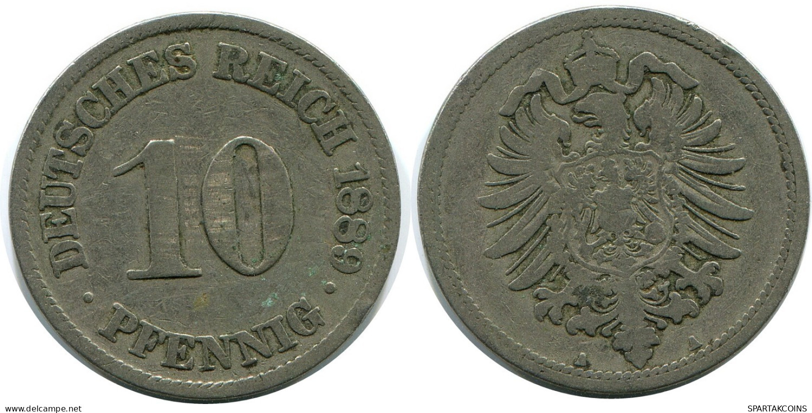 10 PFENNIG 1889 A ALEMANIA Moneda GERMANY #DB283.E.A - 10 Pfennig