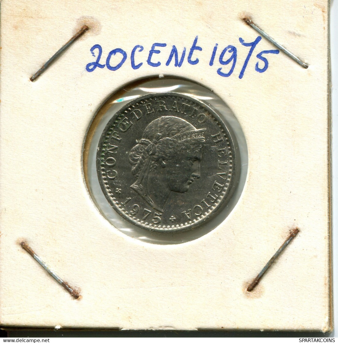 20 RAPPEN 1975 SUIZA SWITZERLAND Moneda #AX999.3.E.A - Sonstige & Ohne Zuordnung