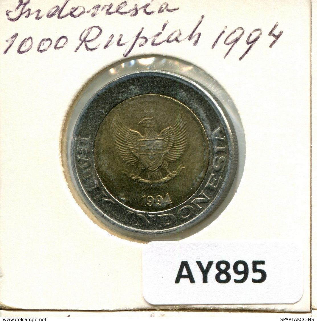 1000 RUPIAH 1994 INDONESIA BIMETALLIC Moneda #AY895.E.A - Indonesië