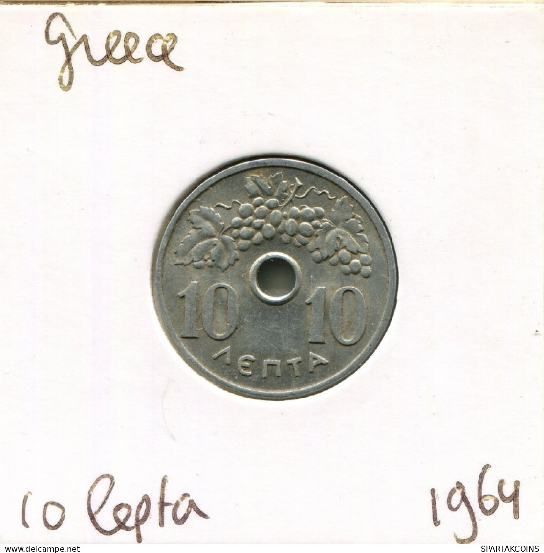 10 LEPTA 1964 GREECE Coin #AK407.U.A - Griekenland