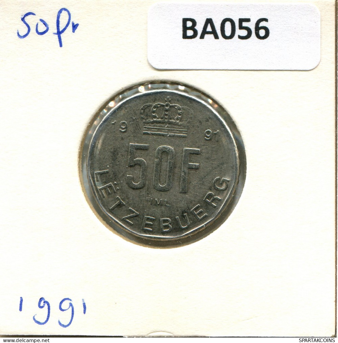 50 FRANCS 1991 LUXEMBURG LUXEMBOURG Münze #BA056.D.A - Luxemburgo