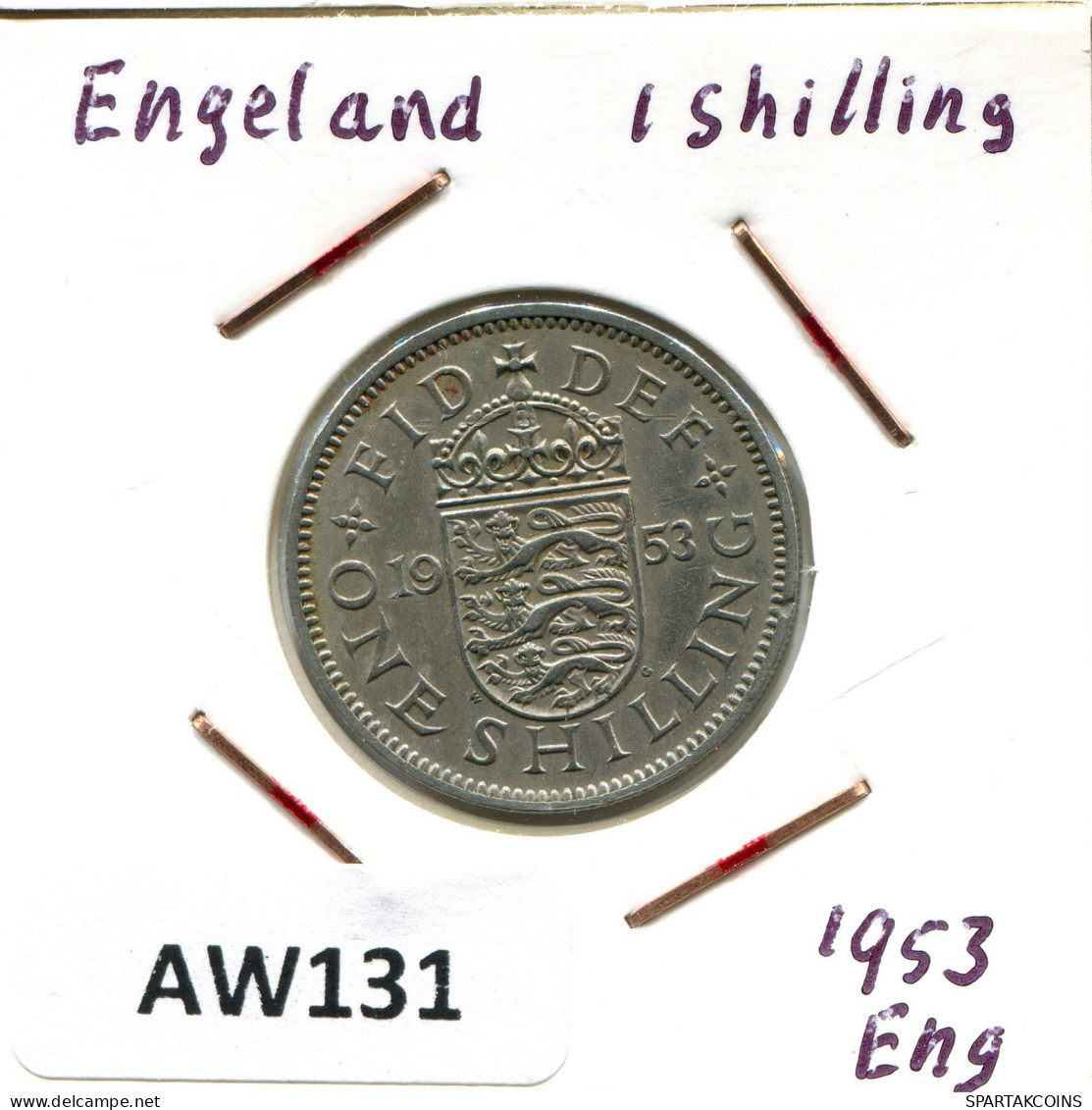 SHILLING 1953 UK GRANDE-BRETAGNE GREAT BRITAIN Pièce #AW131.F.A - I. 1 Shilling