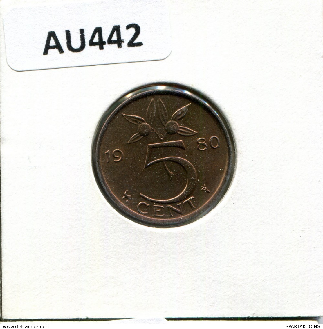 5 CENTS 1980 INÉERLANDAIS NETHERLANDS Pièce #AU442.F.A - 1948-1980 : Juliana