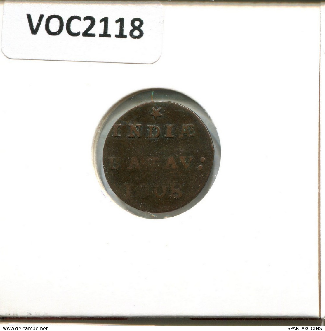1808 BATAVIA VOC 1/2 DUIT NEERLANDÉS NETHERLANDS INDIES #VOC2118.10.E.A - Niederländisch-Indien