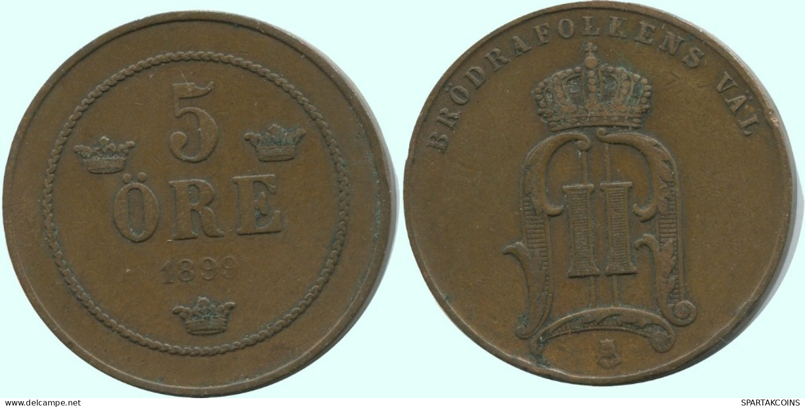 5 ORE 1899 SUECIA SWEDEN Moneda #AC662.2.E.A - Svezia