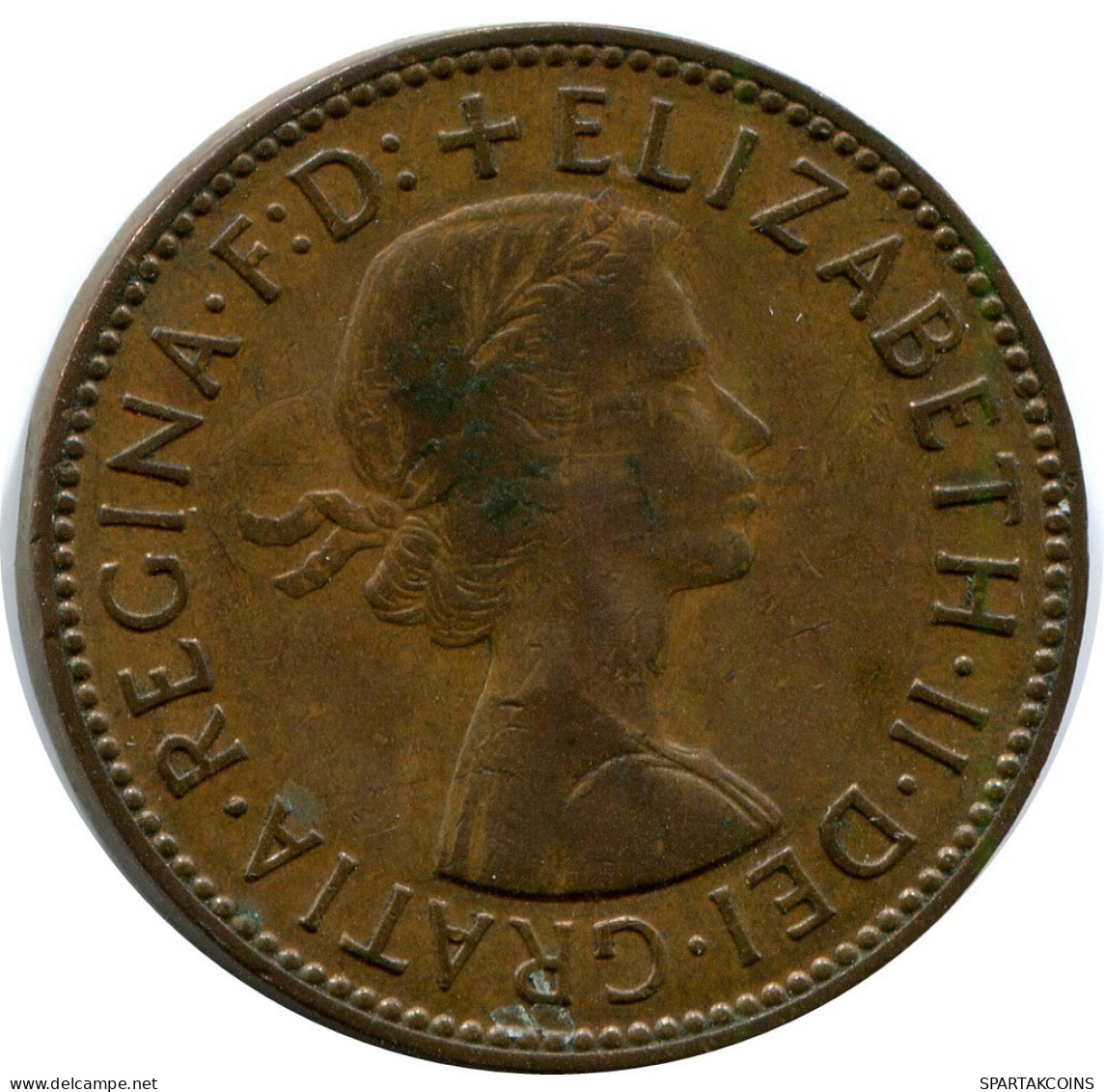 HALF PENNY 1960 UK GRANDE-BRETAGNE GREAT BRITAIN Pièce #BA990.F.A - C. 1/2 Penny