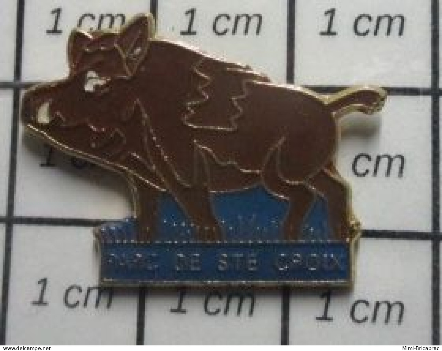 811A Pin's Pins / Beau Et Rare / ANIMAUX / SANGLIER GIBIER CHASSE PARC DE STE CROIX - Animals