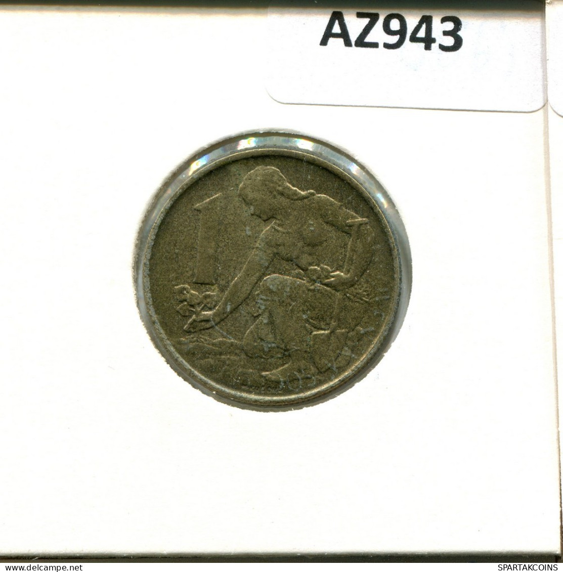 1 KORUNA 1990 TSCHECHOSLOWAKEI CZECHOSLOWAKEI SLOVAKIA Münze #AZ943.D.A - Tsjechoslowakije
