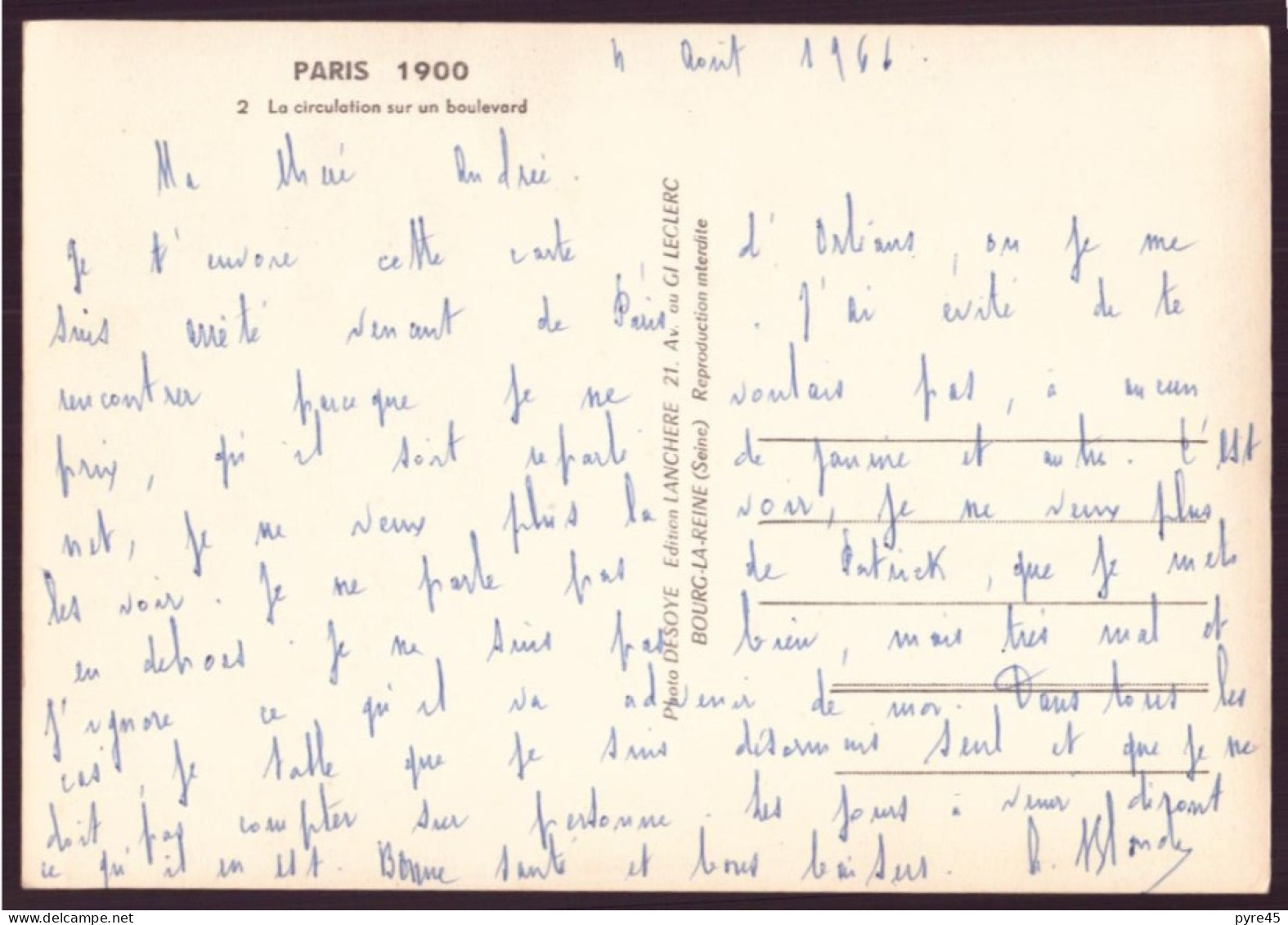 PARIS 1900 LA CIRCULATION SUR UN BOULEVARD - Otros & Sin Clasificación