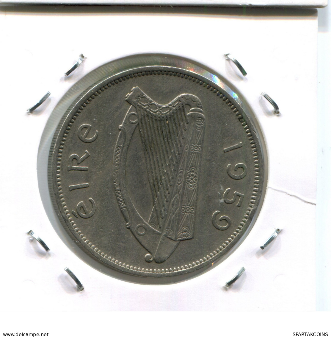 1/2 CROWN 1959 IRLANDA IRELAND Moneda #AY181.2.E.A - Irlande