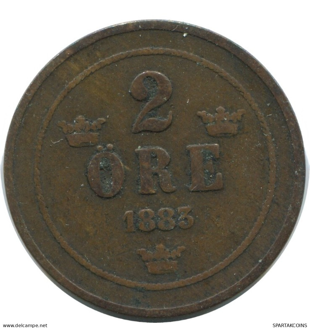 2 ORE 1883 SUECIA SWEDEN Moneda #AC977.2.E.A - Zweden