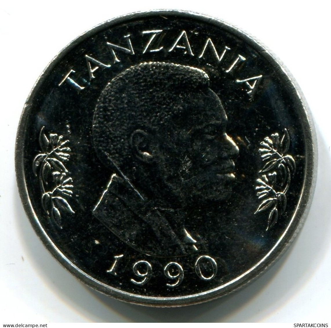 1 SHILLING 1990 TANSANIA TANZANIA UNC President Mwinyi Torch Münze #W11170.D.A - Tanzanía