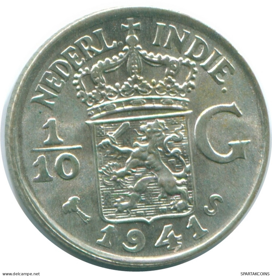 1/10 GULDEN 1941 S NIEDERLANDE OSTINDIEN SILBER Koloniale Münze #NL13630.3.D.A - Dutch East Indies