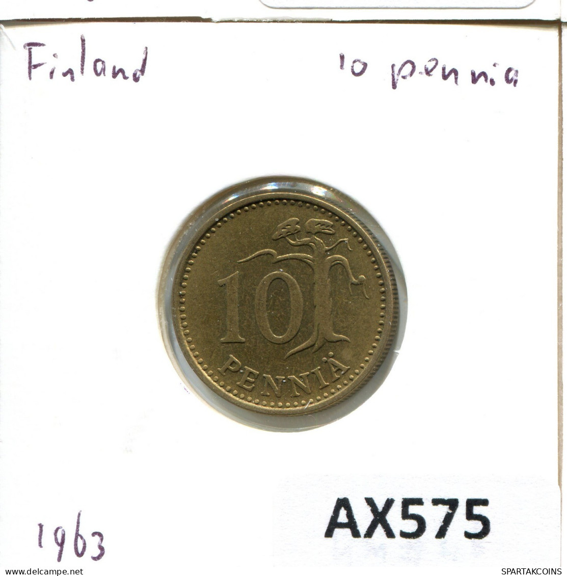 10 PENNYA 1963 FINLANDE FINLAND Pièce #AX575.F.A - Finlande