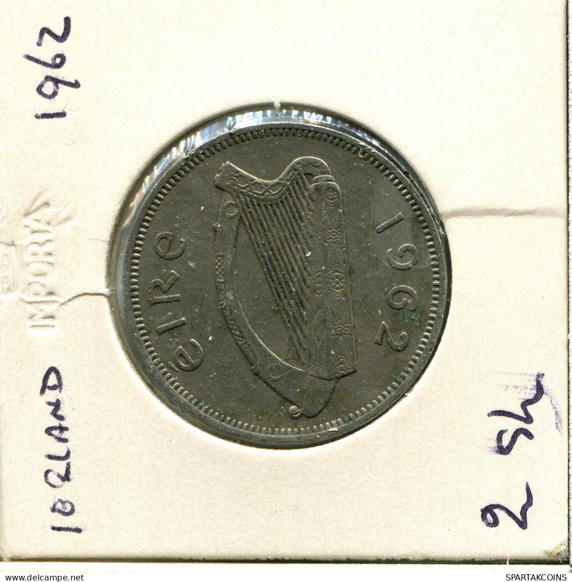 2 FLOIRIN 1962 IRLAND IRELAND Münze #AU919.D.A - Irlanda