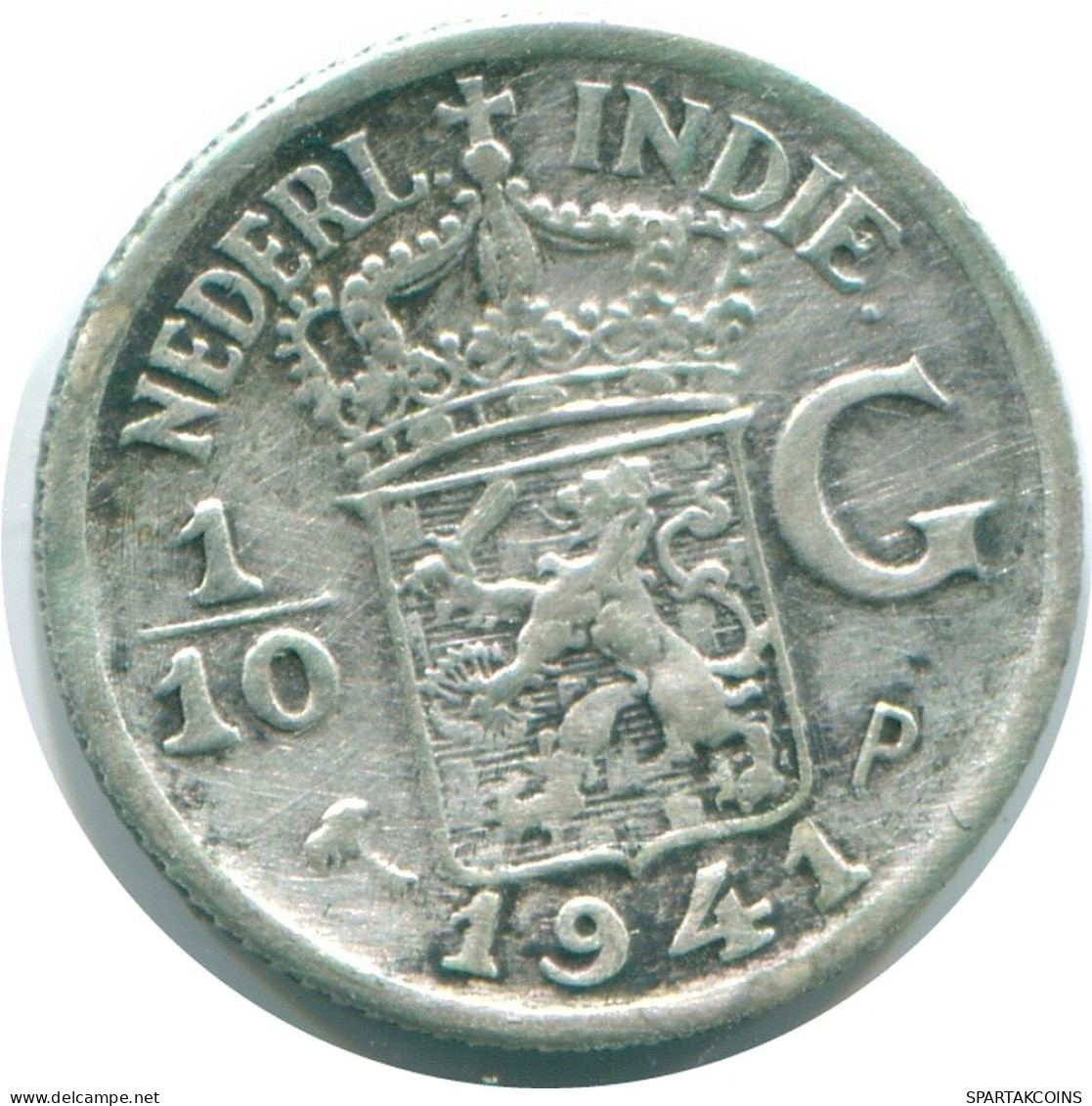 1/10 GULDEN 1941 P INDIAS ORIENTALES DE LOS PAÍSES BAJOS PLATA #NL13792.3.E.A - Indes Neerlandesas