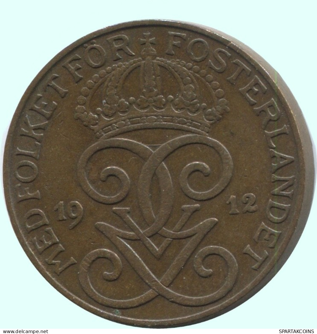 2 ORE 1912 SWEDEN Coin #AC789.2.U.A - Suède