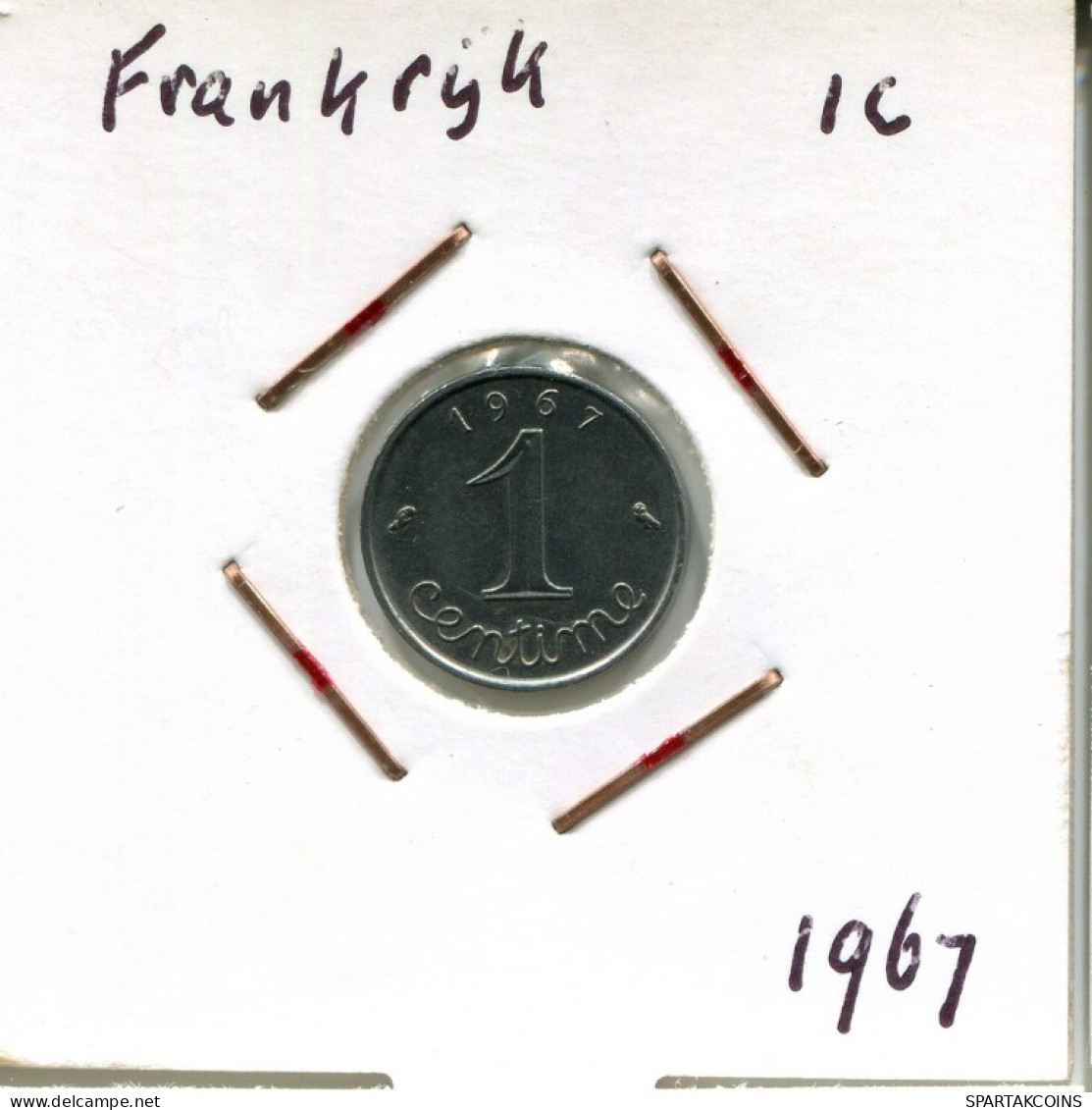 1 CENTIME 1967 FRANCIA FRANCE Moneda #AM708.E.A - 1 Centime
