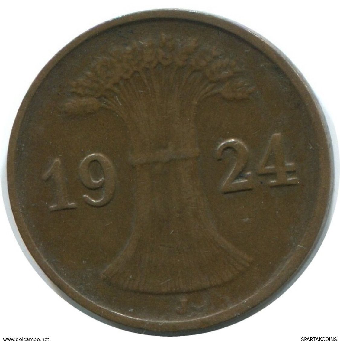 1 REICHSPFENNIG 1924 J ALLEMAGNE Pièce GERMANY #AE206.F.A - 1 Rentenpfennig & 1 Reichspfennig