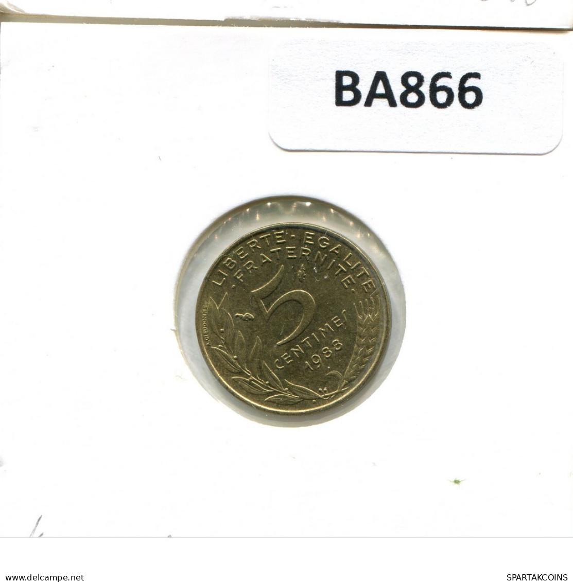 5 CENTIMES 1988 FRANCE Pièce Française #BA866.F.A - 5 Centimes