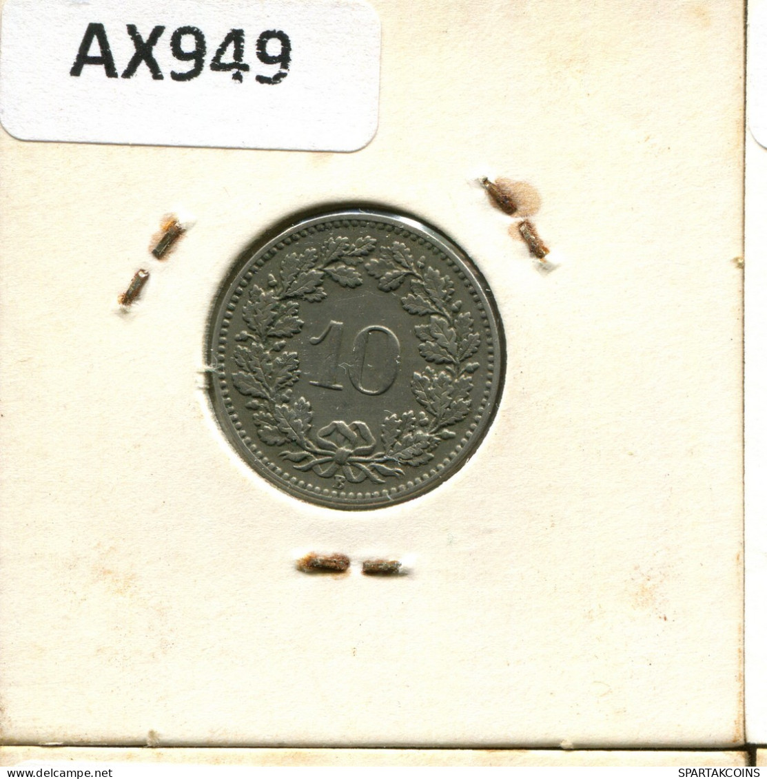 10 RAPPEN 1895 B SUIZA SWITZERLAND Moneda #AX949.3.E.A - Sonstige & Ohne Zuordnung