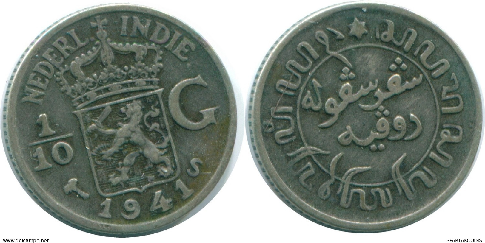 1/10 GULDEN 1941 S INDIAS ORIENTALES DE LOS PAÍSES BAJOS PLATA #NL13807.3.E.A - Indes Néerlandaises